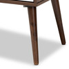 Baxton Studio Quinn White and Walnut Finished 1-Drawer Wood End Table 159-9852